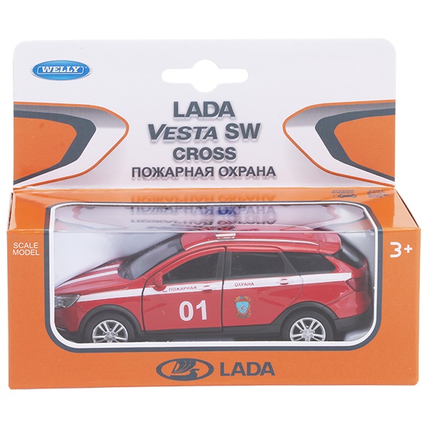 Игрушка модель машины 1:34-39 Lada Vesta Sw Cross Пожарная охрана  